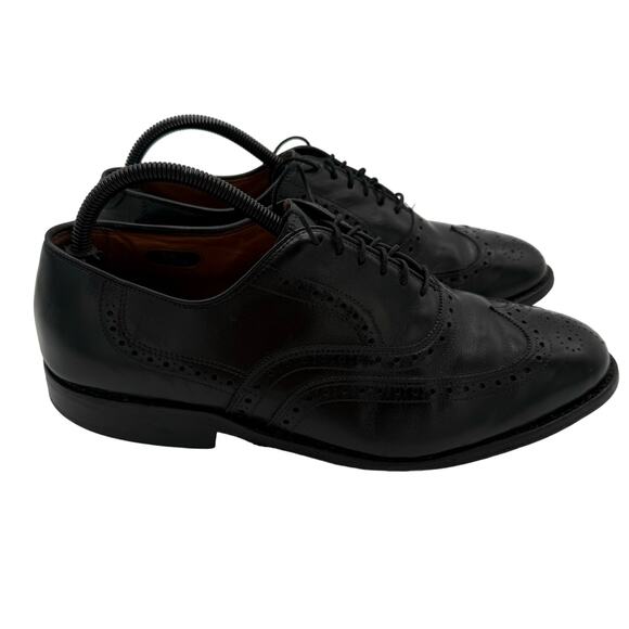 Allen Edmonds Chester Wingtip Oxford Men's Shoes Black Leather size 8 - Picture 1 of 6